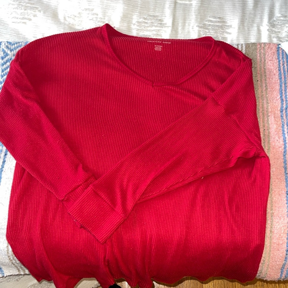 Red American eagle sweater